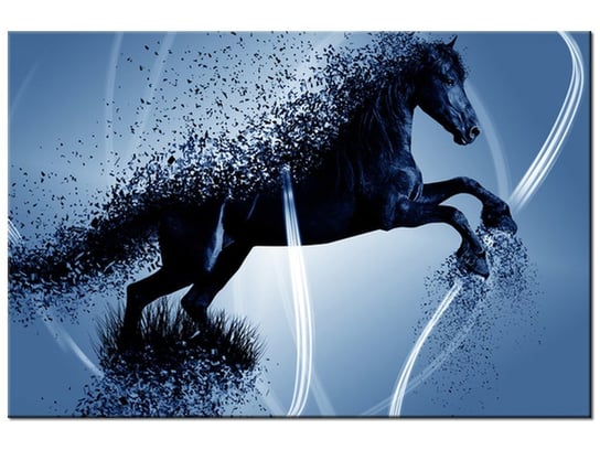 Obraz Niebieski koń fragmentaryzacja - Jakub Banaś, 30x20 cm Oobrazy