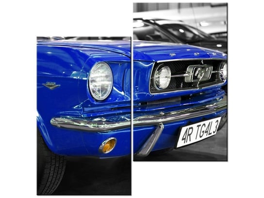 Obraz Niebieski Mustang, 2 elementy, 60x60 cm Oobrazy