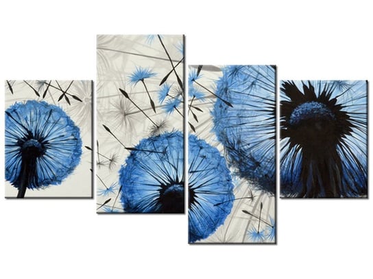 Obraz Niebieskie dmuchawce, 4 elementy, 120x70 cm Oobrazy