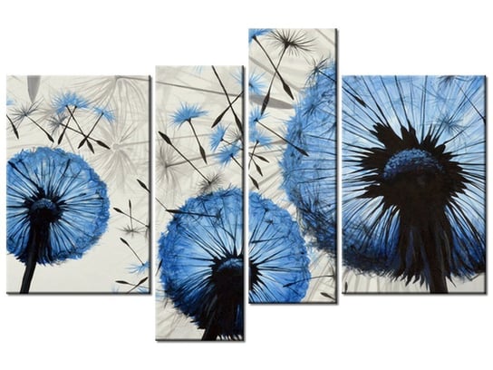 Obraz Niebieskie dmuchawce, 4 elementy, 130x85 cm Oobrazy