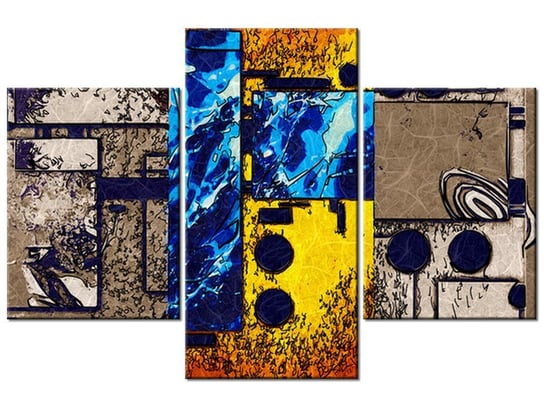Obraz Niebieskie dodatki, 3 elementy, 90x60 cm Oobrazy