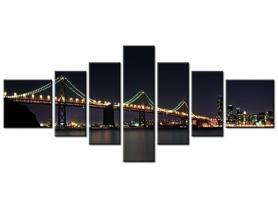 Obraz Nocne zdjęcie mostu - Tanel Teemusk, 7 elementów, 160x70 cm Oobrazy