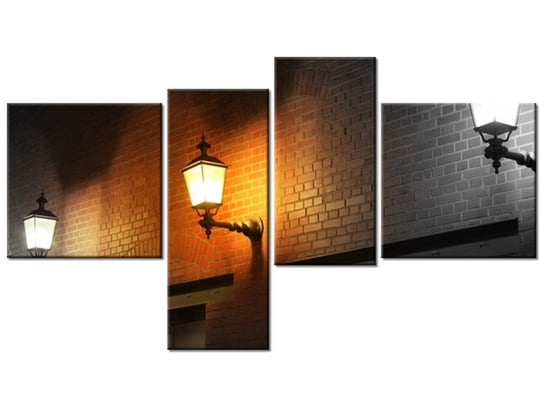 Obraz Nocny świetlik, 4 elementy, 100x55 cm Oobrazy