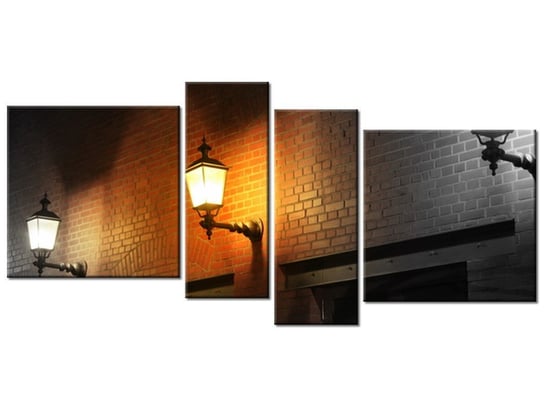 Obraz Nocny świetlik, 4 elementy, 120x55 cm Oobrazy