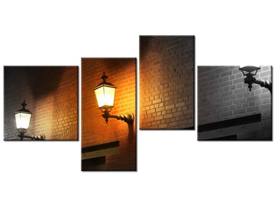 Obraz Nocny świetlik, 4 elementy, 140x70 cm Oobrazy