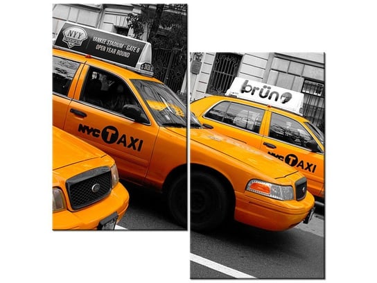 Obraz Nowojorskie taksówki - Ian Muttoo, 2 elementy, 60x60 cm Oobrazy