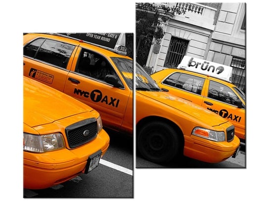 Obraz Nowojorskie taksówki - Ian Muttoo, 2 elementy, 80x70 cm Oobrazy