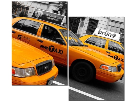 Obraz Nowojorskie taksówki - Ian Muttoo, 2 elementy, 80x70 cm Oobrazy