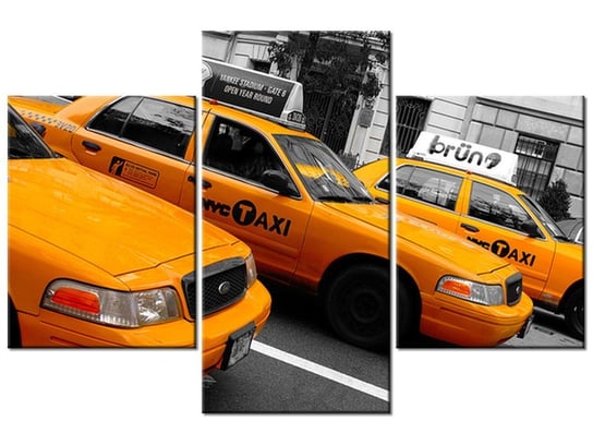 Obraz Nowojorskie taksówki - Ian Muttoo, 3 elementy, 90x60 cm Oobrazy