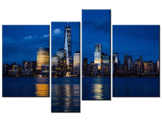 Obraz Nowy Jork nad rzeką Hudson, 4 elementy, 130x85 cm Oobrazy