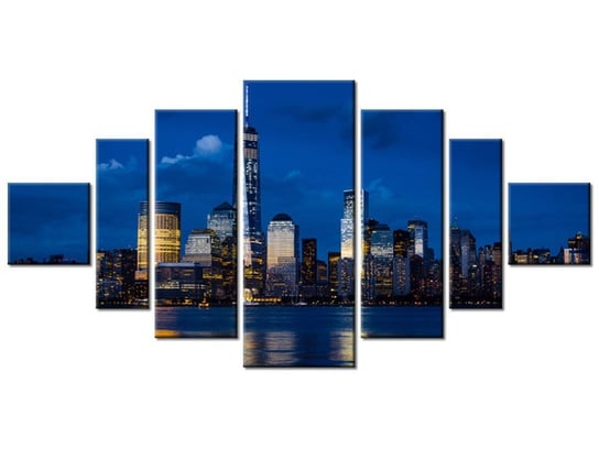 Obraz Nowy Jork nad rzeką Hudson, 7 elementów, 200x100 cm Oobrazy