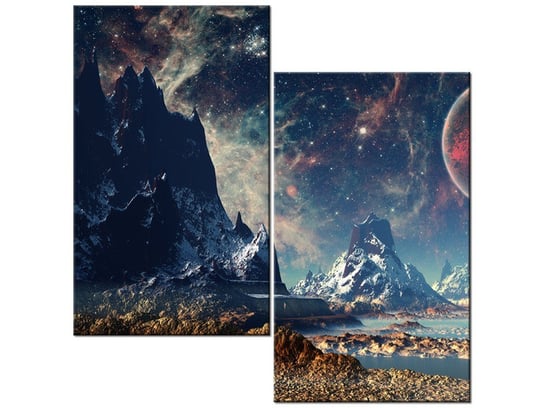 Obraz Obca planeta, 2 elementy, 60x60 cm Oobrazy