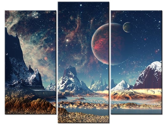 Obraz Obca planeta, 3 elementy, 90x70 cm Oobrazy