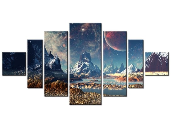 Obraz Obca planeta, 7 elementów, 200x100 cm Oobrazy