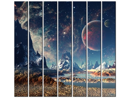 Obraz Obca planeta, 7 elementów, 210x195 cm Oobrazy