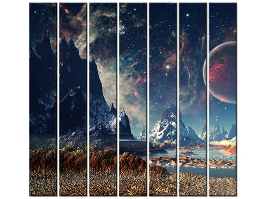 Obraz Obca planeta, 7 elementów, 210x195 cm Oobrazy