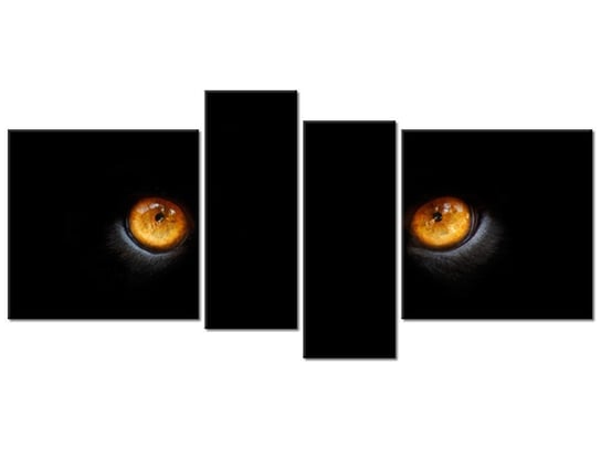 Obraz Oczy pantery, 4 elementy, 120x55 cm Oobrazy
