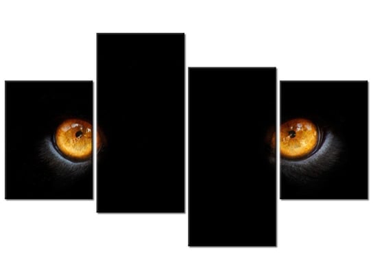 Obraz Oczy pantery, 4 elementy, 120x70 cm Oobrazy