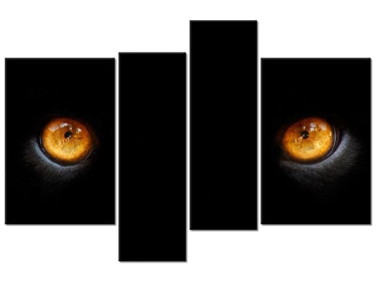 Obraz Oczy pantery, 4 elementy, 130x85 cm Oobrazy