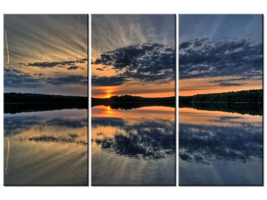 Obraz Odbicie zachodzącego słońca, 3 elementy, 90x60 cm Oobrazy