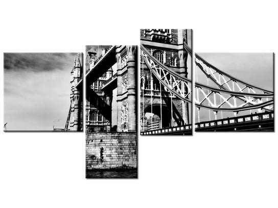 Obraz Old Tower Bridge, 4 elementy, 100x55 cm Oobrazy