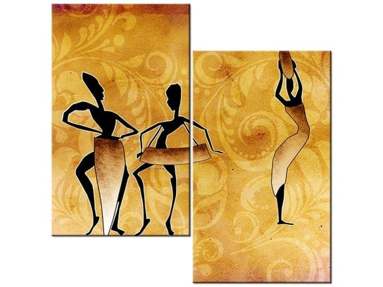 Obraz, Ona tańczy dla nich, 2 elementy, 60x60 cm Oobrazy
