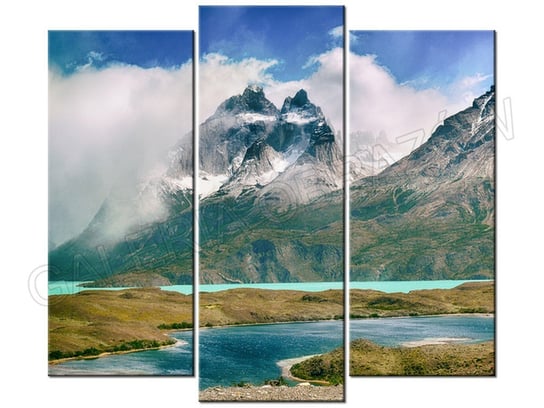 Obraz Ośnieżone szczyty, 3 elementy, 90x80 cm Oobrazy
