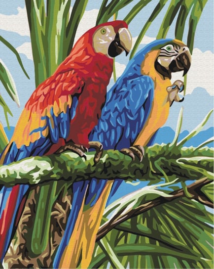 Obraz Paint it! Malowanie po numerach, Kolorowe papugi Symag