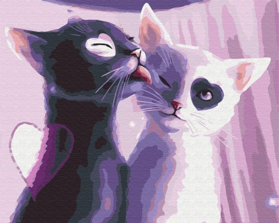 Obraz Paint it! Malowanie po numerach, Koty z sercem Symag