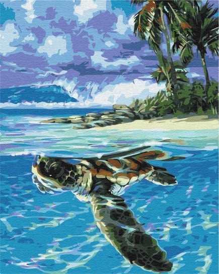 Obraz Paint it! Malowanie po numerach, Tropikalny żółw Symag