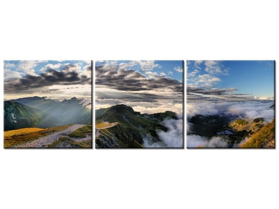 Obraz Panorama Świnicy, 3 elementy, 90x30 cm Oobrazy
