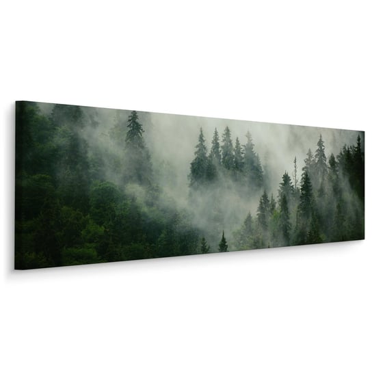 Obraz Panoramiczny Krajobraz LAS WE MGLE Efekt 3D Natura 145cm x 45cm Muralo