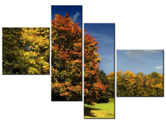 Obraz Park jesienią, 4 elementy, 100x70 cm Oobrazy