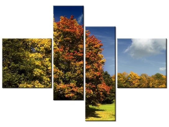 Obraz Park jesienią, 4 elementy, 130x90 cm Oobrazy