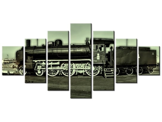 Obraz Parowozownia Wolsztyn, 7 elementów, 210x100 cm Oobrazy