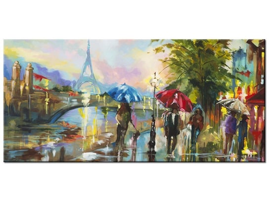 Obraz, Paryż w deszczu, 115x55 cm Oobrazy