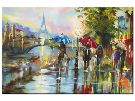 Obraz, Paryż w deszczu, 120x80 cm Oobrazy