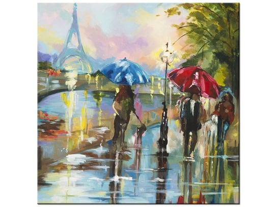 Obraz Paryż w deszczu, 30x30 cm Oobrazy