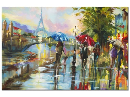 Obraz, Paryż w deszczu, 90x60 cm Oobrazy