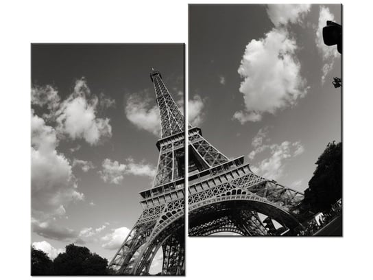 Obraz Paryż Wieża Eiffla, 2 elementy, 80x70 cm Oobrazy