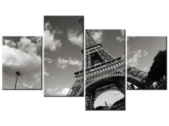 Obraz Paryż Wieża Eiffla, 4 elementy, 120x70 cm Oobrazy