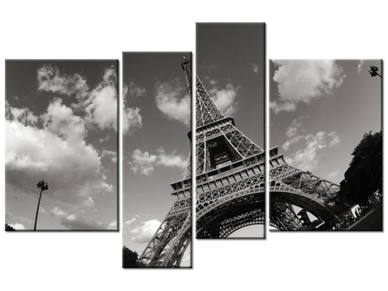 Obraz Paryż Wieża Eiffla, 4 elementy, 130x85 cm Oobrazy