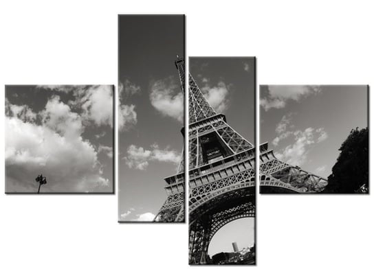 Obraz Paryż Wieża Eiffla, 4 elementy, 130x90 cm Oobrazy