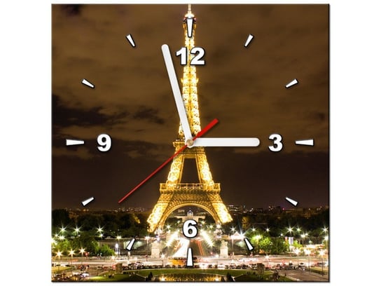 Obraz, Paryż Wieża Eiffla - zdjęcie nocą, 1 element, 30x30 cm Oobrazy