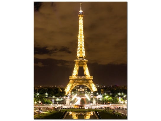 Obraz, Paryż Wieża Eiffla - zdjęcie nocą, 40x50 cm Oobrazy