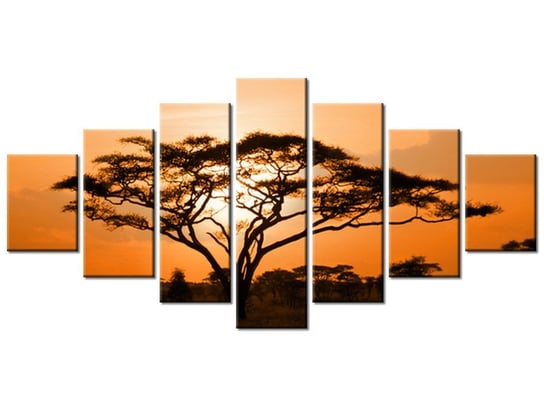 Obraz, Pejzaż afrykański, 7 elementów, 210x100 cm Oobrazy