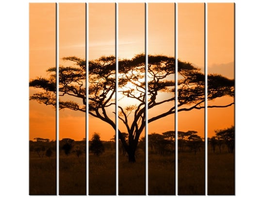 Obraz Pejzaż afrykański, 7 elementów, 210x195 cm Oobrazy