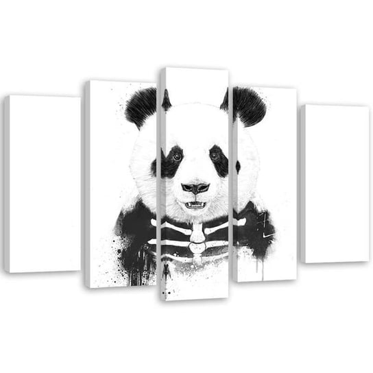 Obraz pięcioczęściowy FEEBY Humorystyczny obraz miś panda, 100x70 cm Feeby