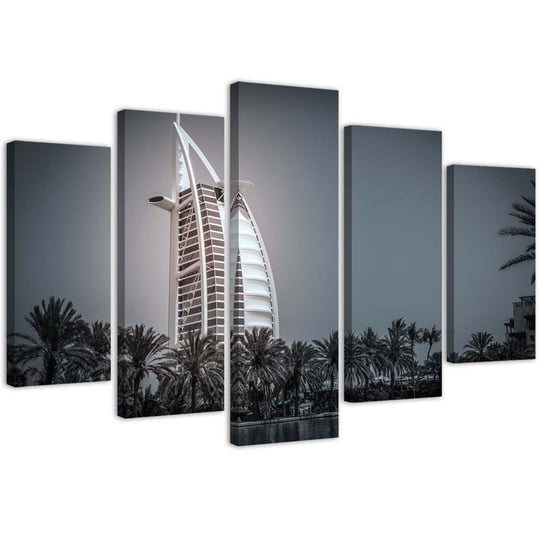 Obraz pięcioczęściowy na płótnie FEEBY, Hotel Burj Al Arab w Dubaju 200x100 Feeby