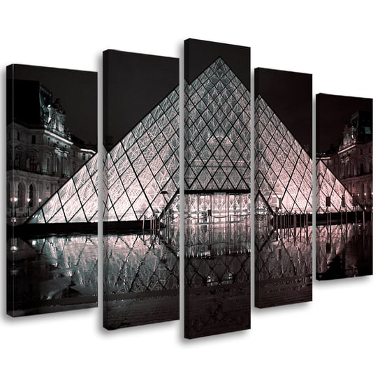 Obraz pięcioczęściowy na płótnie FEEBY, Luwr Paryż Francja 100x70 Feeby